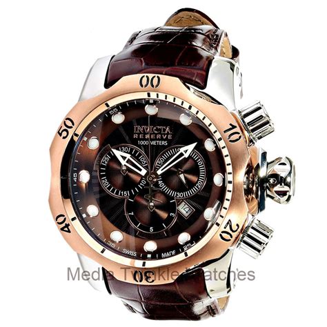 Invicta 10779 Reserve Venom Swiss Quartz Chronograph Black Leather