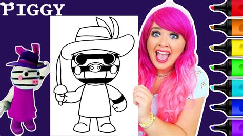 Coloring Zizzy Roblox Piggy Coloring Page Ohuhu Paint Markers Youtube