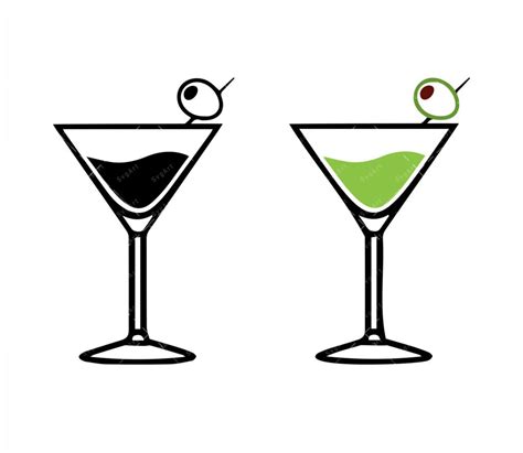 Martini Glass SVG PNG PDF Martini Svg Cocktails Svg Alcohol Svg