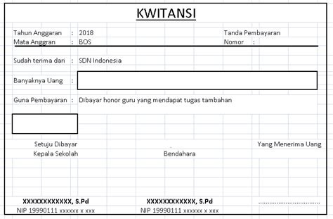 Template Kwitansi Excel Denah The Best Porn Website