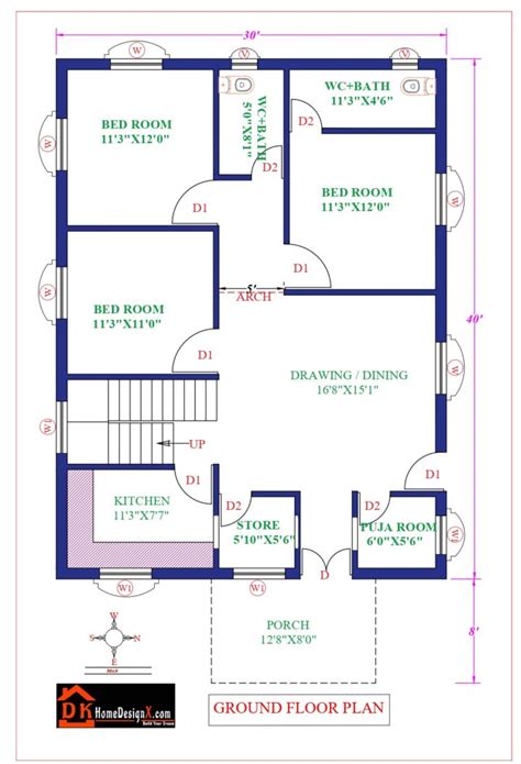 30x40 Affordable House Design Dk Home Designx