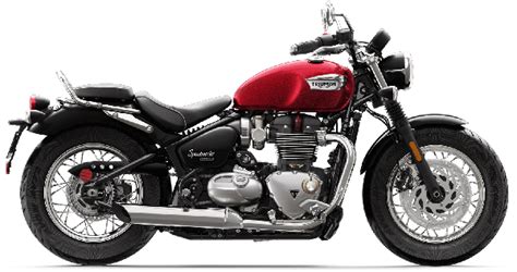 Red Triumph Motorcycle Profile Png Image