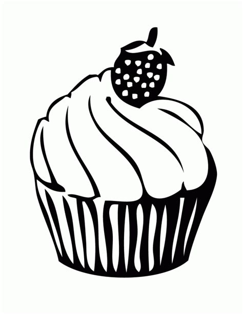 Gambar Printable Cupcake Coloring Pages Kids Mewarna Gambar Mewarnai Di