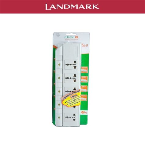 Landmark Omni Individual Switch Extension Cord 5 Gang 125x3 Wed 350