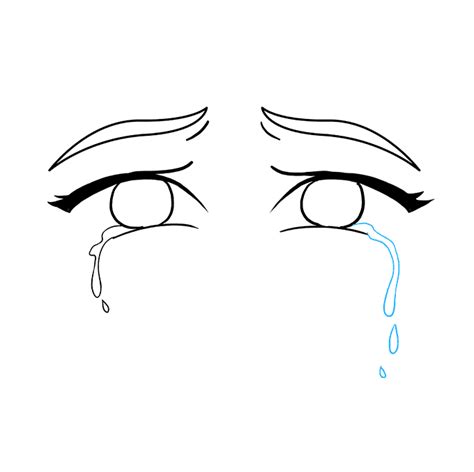 How To Draw Anime Eyes Crying Step By Step For Beginners