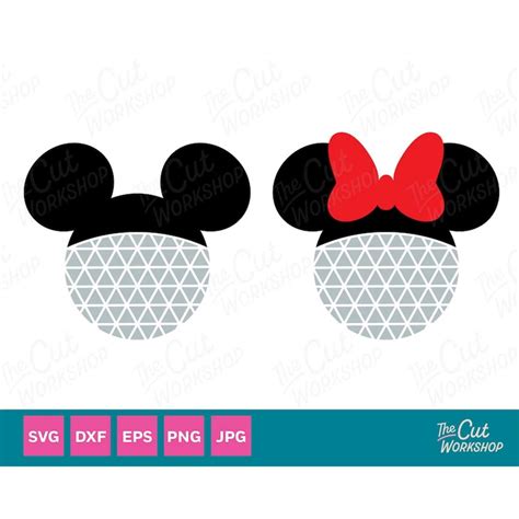 Epcot Mouse Ears Disneyland Disneyworld Minnie Mickey SVG Inspire