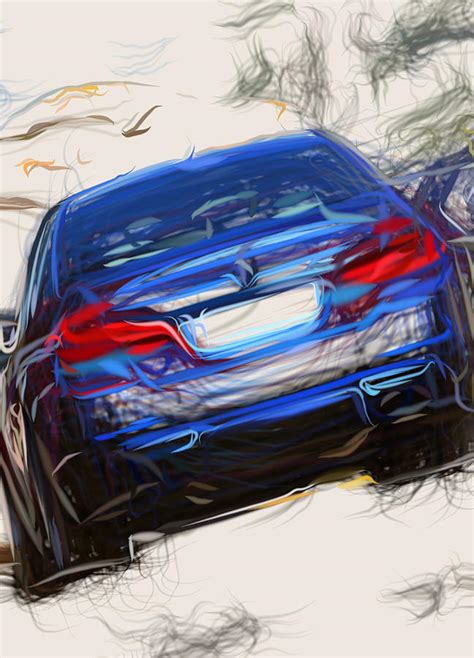 Bmw M5 F10 Drawing Digital Art By Carstoon Concept Fine Art America