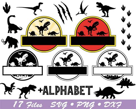 Jurassic Park Birthday Template Svg Dinosaur T Rex Svg Etsy