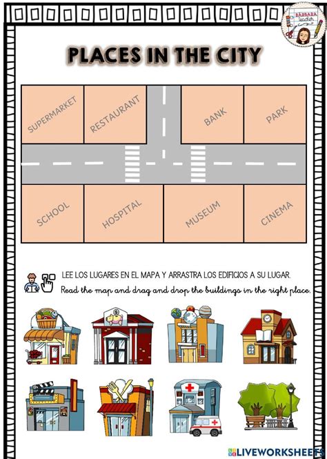 Places In Town Prepositions Of Place Worksheet In 2023 Community