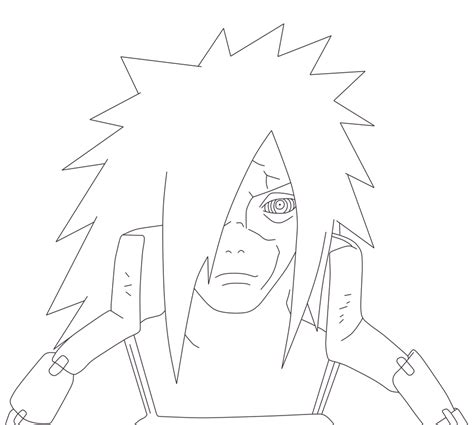 Lineart Madara By Mizard393 On Deviantart