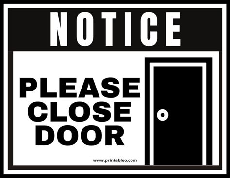 50 Printable Please Close Door Sign Printableocom