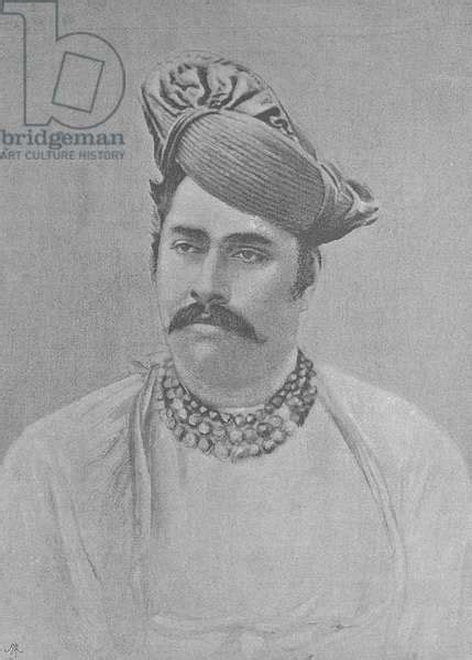 Image Of Maharaja Shivaji Rao Holkar Of Indore Engraving By English