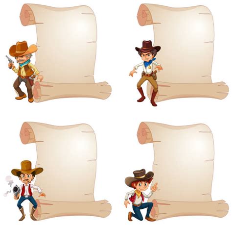 Cowboy Border Clip Art Illustrations Royalty Free Vector Graphics