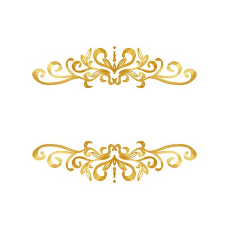 Luxury Gold Victorian Border Golden Victorian Border PNG Transparent Clipart Image And PSD