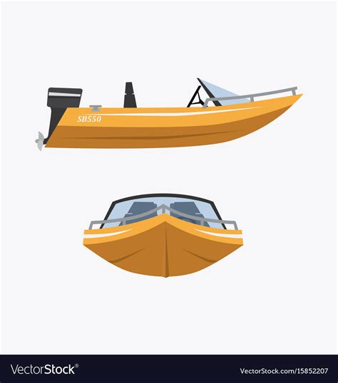 Cartoon Speed Boat Royalty Free Vector Image Vectorstock