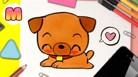 Como dibujar un PERRO KAWAII Dibujos kawaii fáciles Aprender a