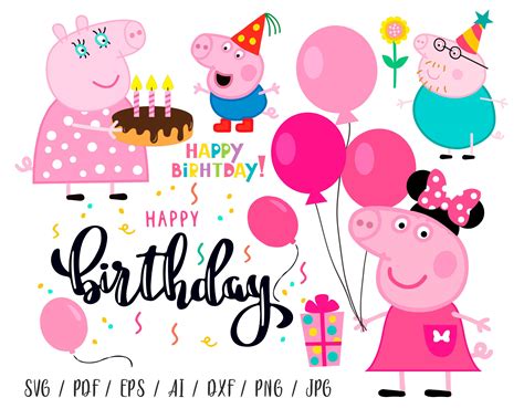 Peppa Pig Birthday Svg Free 947 File For Free Free Svg Sample