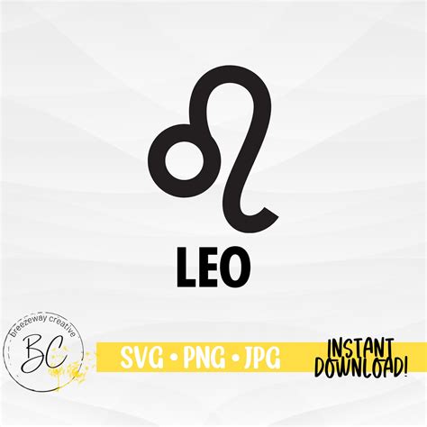 Leo Symbol Svg Leo Svg Zodiac Svg Cricut Star Sign Svg Horoscope