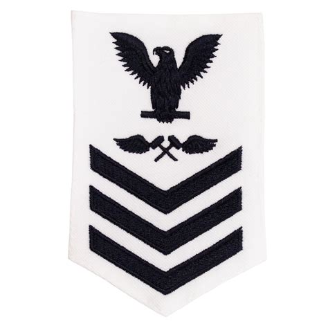 Navy E6 Female Rating Badge Aviation Structural Mechanic White