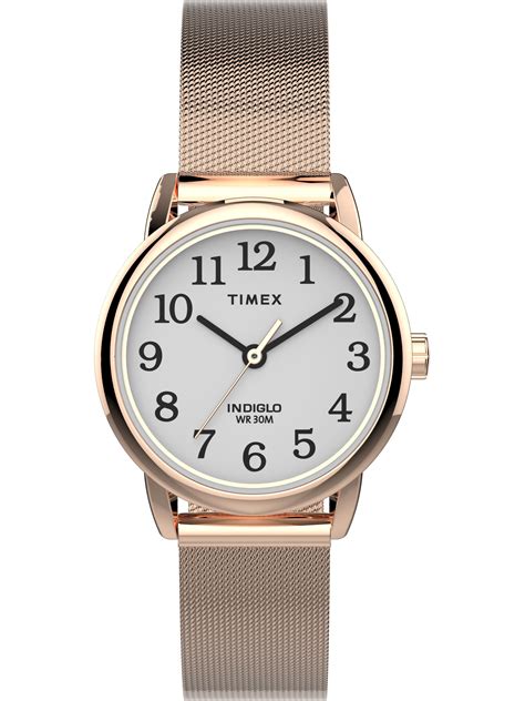 Timex Timex Womens Easy Reader 25mm Rose Gold Tone Watch Stainless