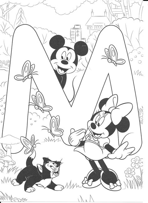 Disney Alphabet Coloring Pages