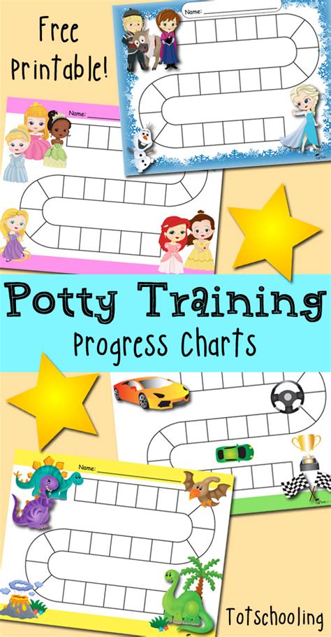 Free Potty Training Progress And Reward Charts Totschooling Toddler