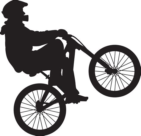 Bmx Silhouette Clipart Full Size Clipart 1747044 Pinclipart