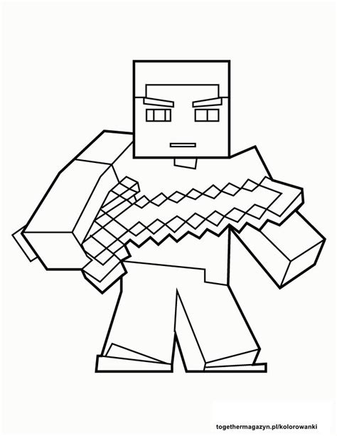 Minecraft Kolorowanka Kilof