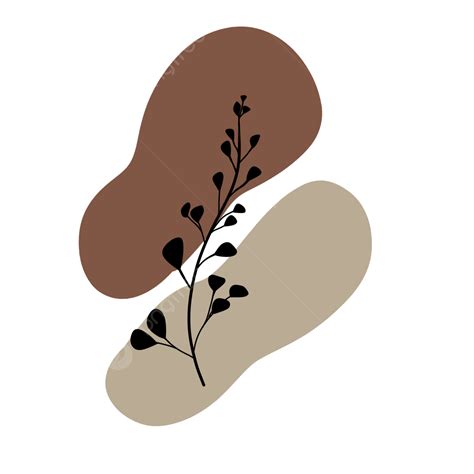 Beige Aesthetic Png Picture Aesthetic Brown Beige Leaf Line Art Leaf