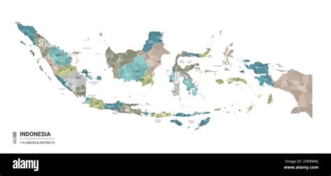 Indonesia Higt Detailed Map With Subdivisions Administrative Map Of