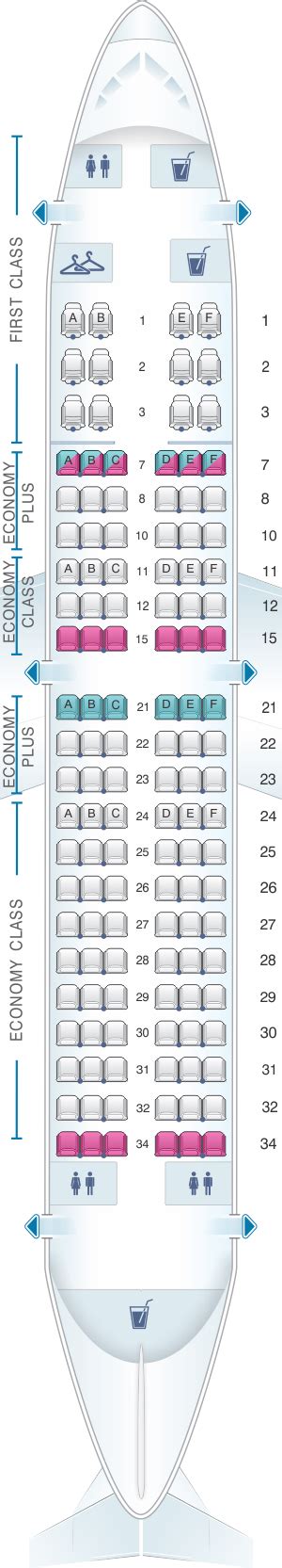 Seat Map United Airlines Boeing B737 700 Version 1 Seatmaestro