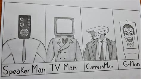 Skibidi Toilet Drawing How To Draw TVMan CameraMan SpeakerMan