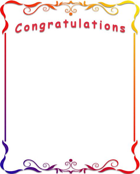 Free Congratulations Borders Congratulation Border Clip Art