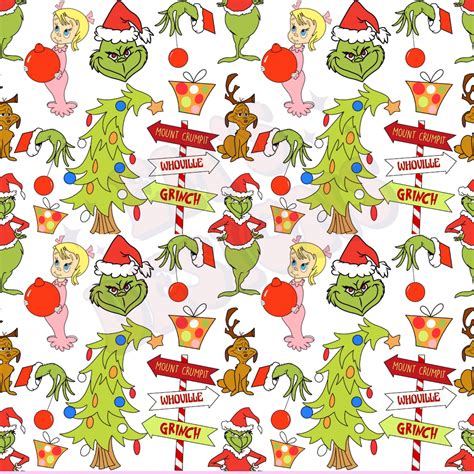 How The Grinch Stole Christmas Inspired Seamless File Etsy Australia