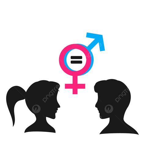 Gender Equality Symbol With Silhouette Gender Equality Sillhouette