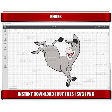 Donkey Svg Donkey Png Clipart Shrek Birthday Svg For Cricu Inspire