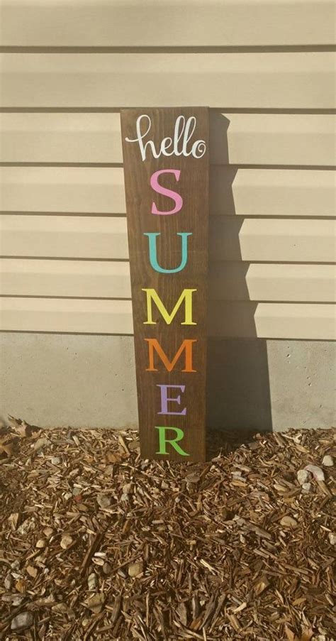 Hello Summer Welcome Sign Front Porch Sign By Ebabcreations Summer