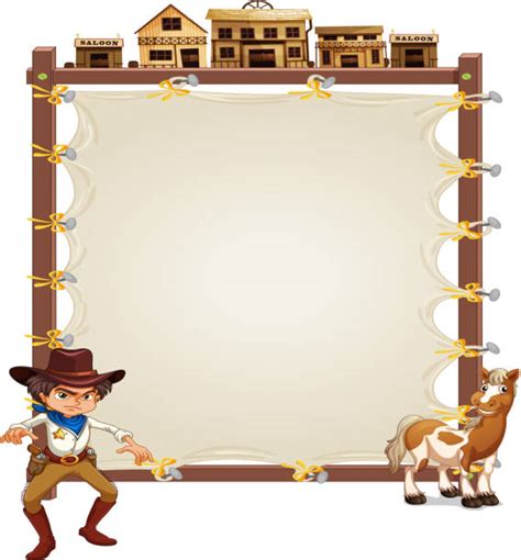 120 Clip Art Of Cowboy Borders Illustrations Royalty Free Vector