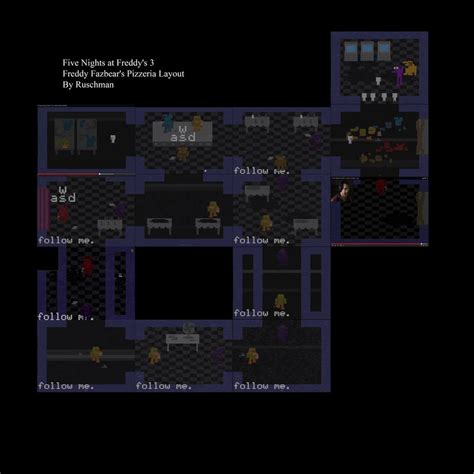 Freddy Fazbears Pizzeria Layout By Ruschman On Deviantart