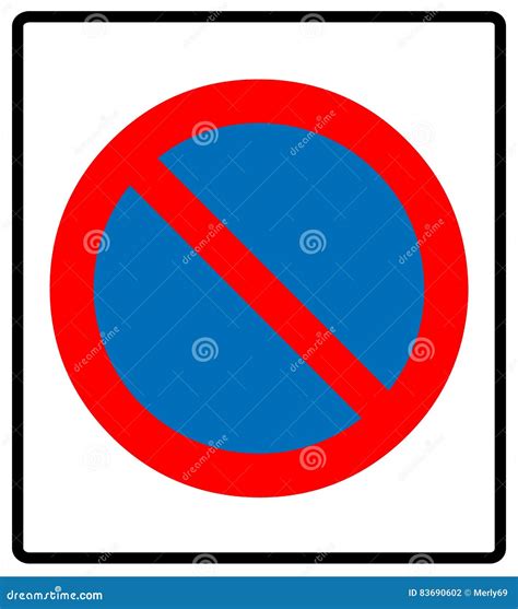 No Parking Symbol Vector Illustration Stock Vector Illustration Of