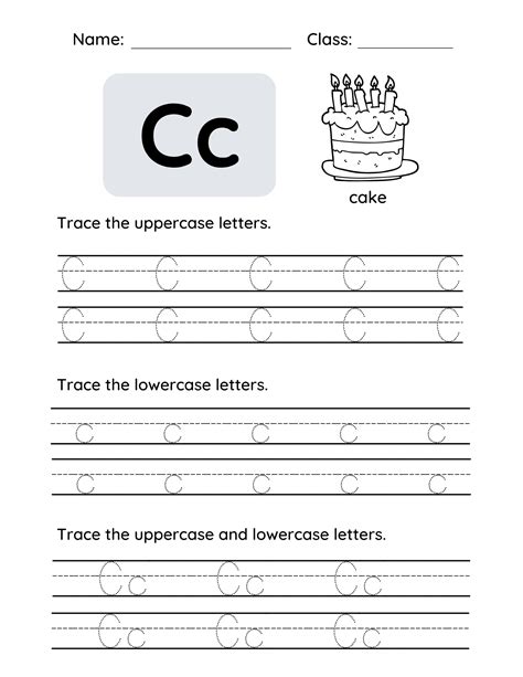 Free Tracing Letter C Printable Pdf Trace The Letter C