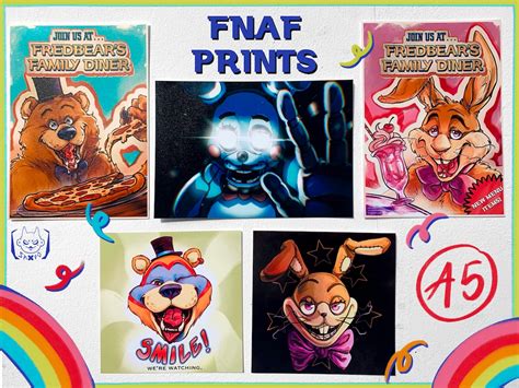 Fnaf Print Five Nights At Freddys Poster A5 Security Breach Freddy