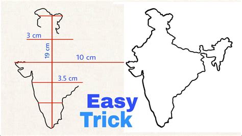 India Map Drawing India Map Easy Trick How To Draw India Map Easily