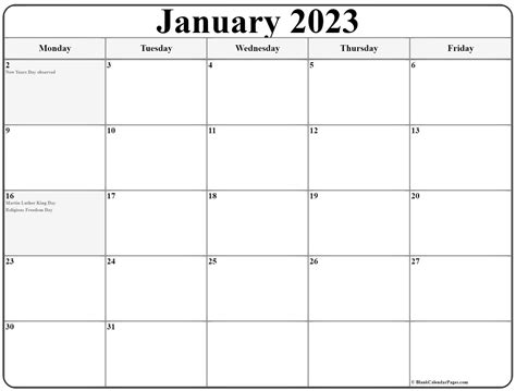 Printable Calendar 2023 Monthly With Holidays Time And Date Calendar