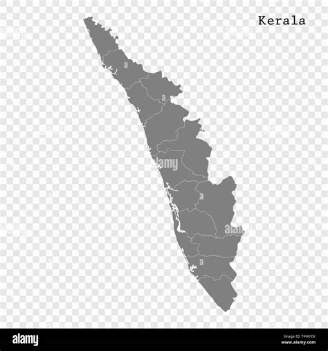 Kerala Districts Map Kerala Outline Map India World Map Map Kerala