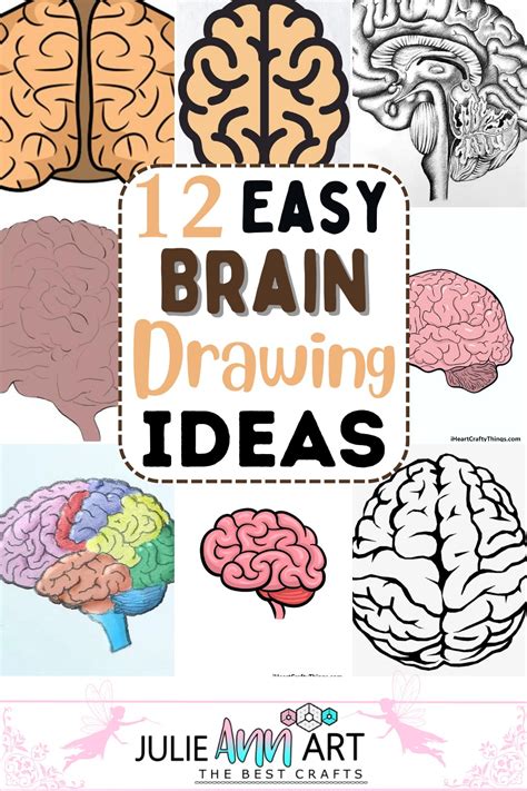 12 Easy Brain Drawings With Step By Step Guides Julie Ann Art