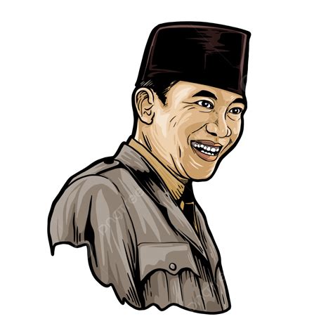 Ilustrasi Vektor Pahlawan Indonesia Ir Soekarno Soekarno Pahlawan