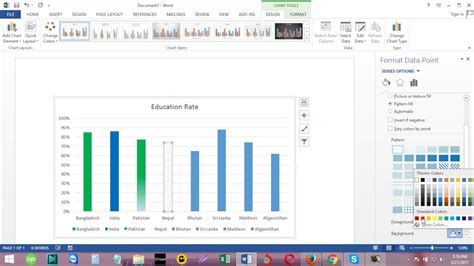 How To Create Chart In Microsoft Word Youtube