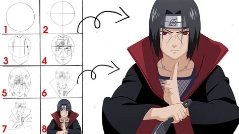 How To Draw Itachi Uchiha Step By Step Naruto Step By Step