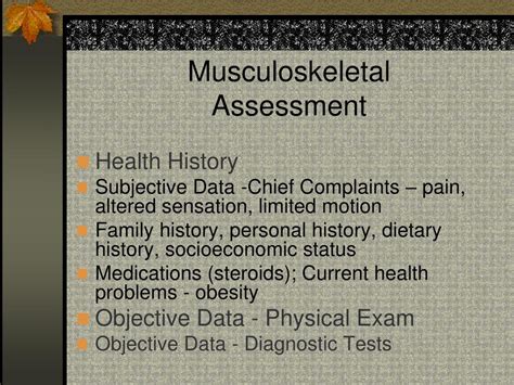 Ppt Assessment Of Musculoskeletal System Powerpoint Presentation